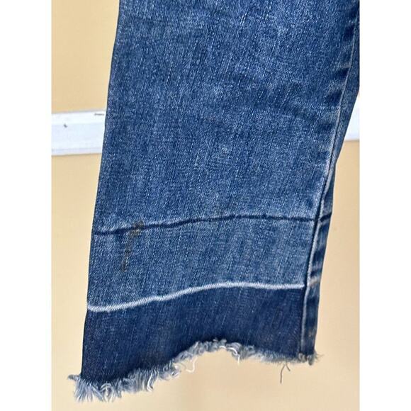 Guess blue denim jacket, fringed hem, medium, bohemian, southwestern, rodeo - Picture 6 of 7